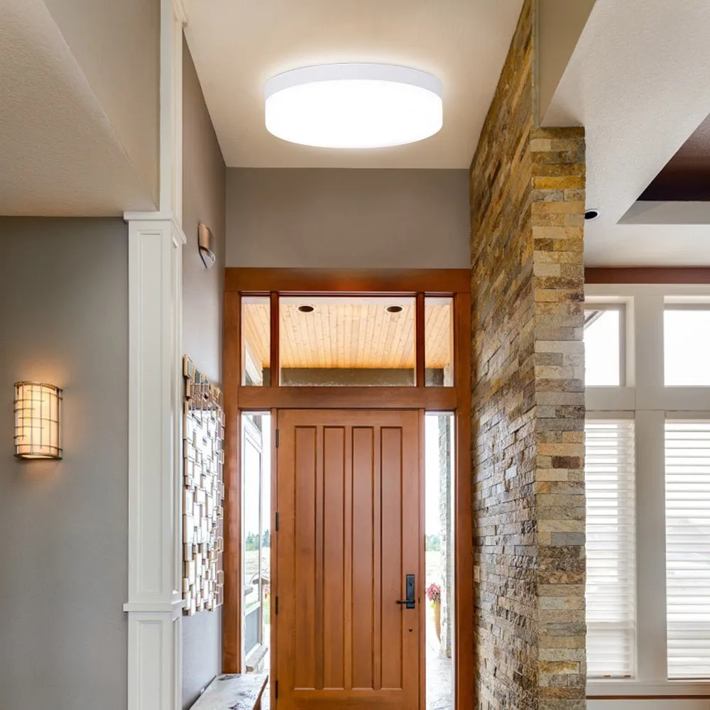 18W Dimmable Led Flush Mount Ceiling Light Fixture, Downlight Lamp With Remote Control