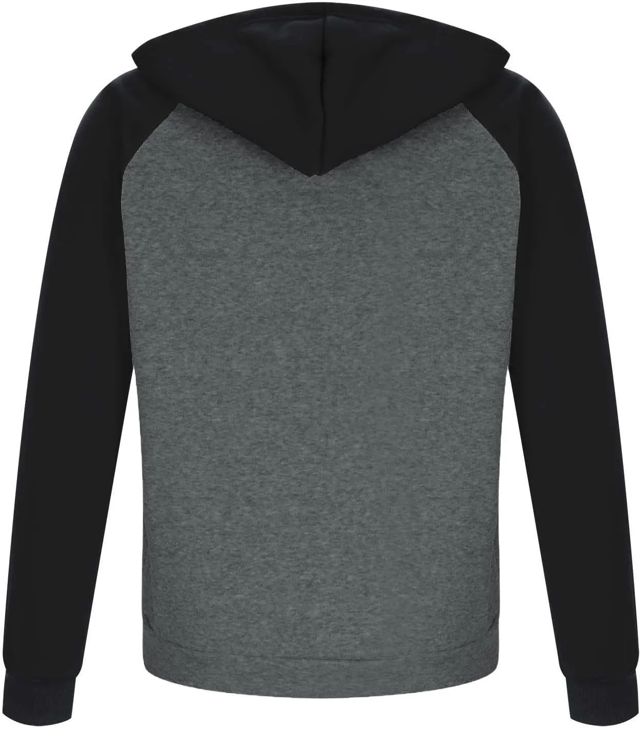 2 Pack Men's Novelty Color Block Hoodies Full Zip Track Jacket Casual Fleece Zipper Hoodie Hooded Sweatshirt