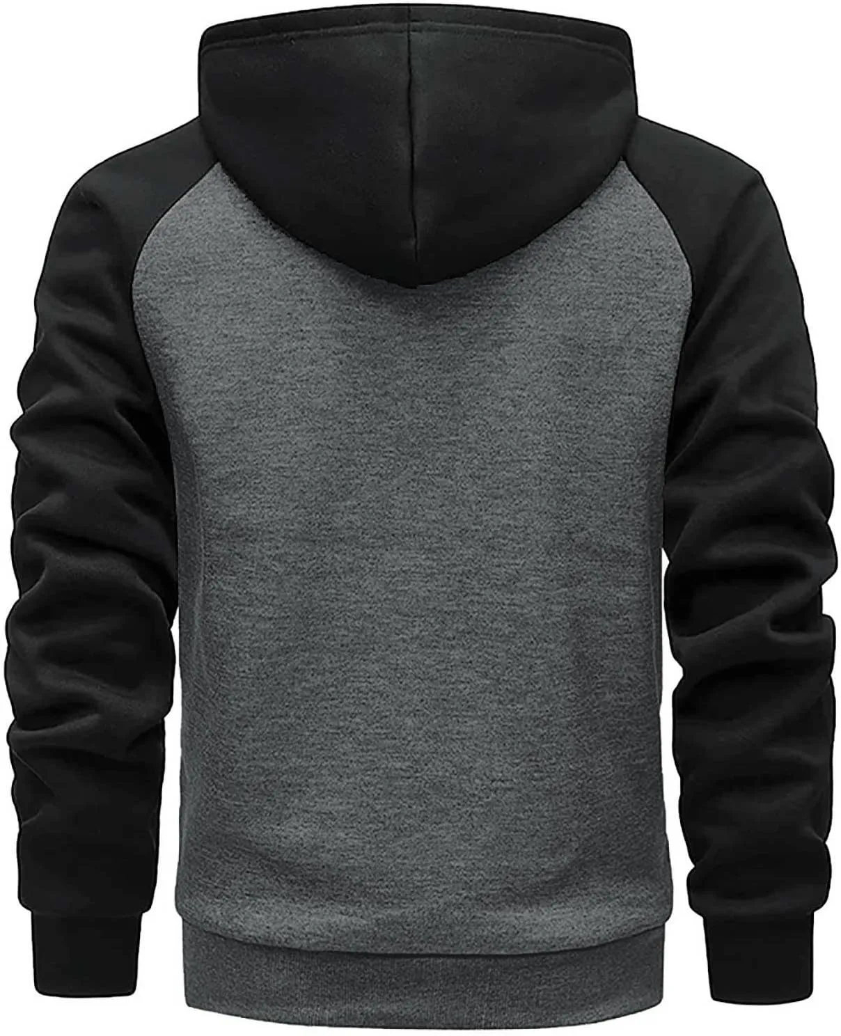 2 Pack Men's Novelty Color Block Hoodies Full Zip Track Jacket Casual Fleece Zipper Hoodie Hooded Sweatshirt