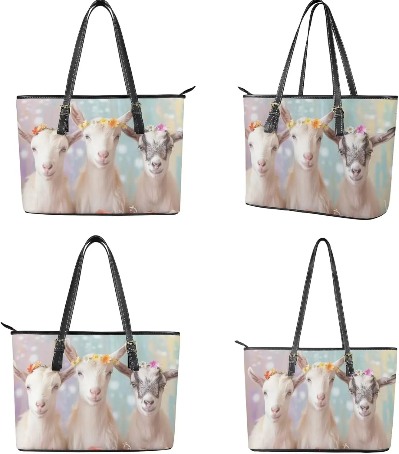 2 PCS Women Handbags Purses Wallet Tote Shoulder Bags Casualfor Ladies, Leather Tote Satchel Purse Set