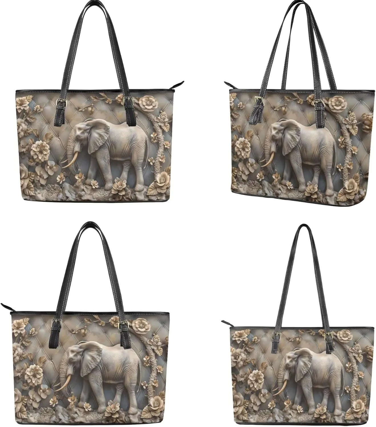 2 PCS Women Handbags Purses Wallet Tote Shoulder Bags Casualfor Ladies, Leather Tote Satchel Purse Set