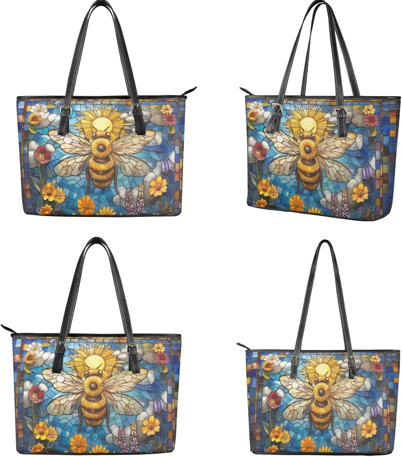 2 PCS Women Handbags Purses Wallet Tote Shoulder Bags Casualfor Ladies, Leather Tote Satchel Purse Set