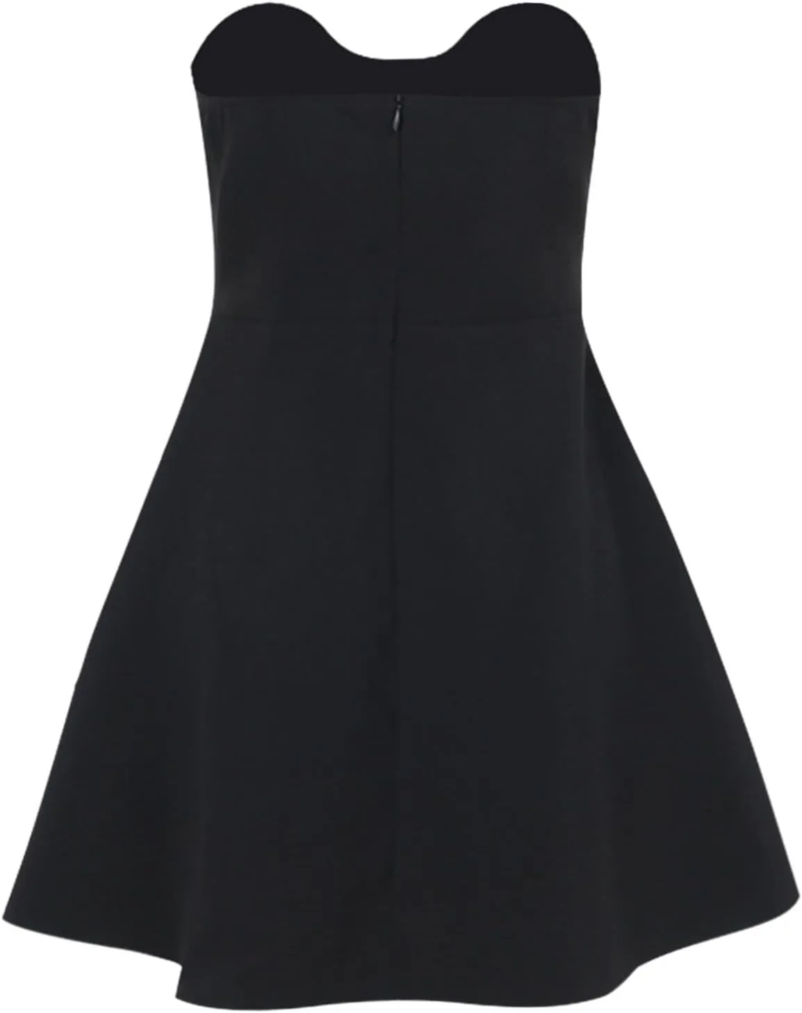 2025 Womens Summer Sexy Strapless Bow Dress Elegant Sweetheart Neck Backless Ruffle Flowy Party Mini Dresses