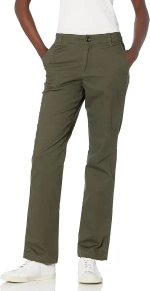 Amazon Essentials Women's Slim Fit, Straight Leg Stretch Twill Chino Pant