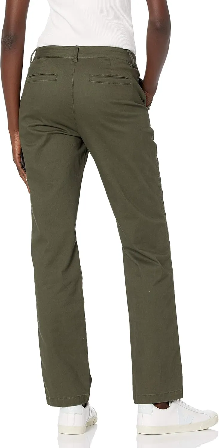 Amazon Essentials Women's Slim Fit, Straight Leg Stretch Twill Chino Pant