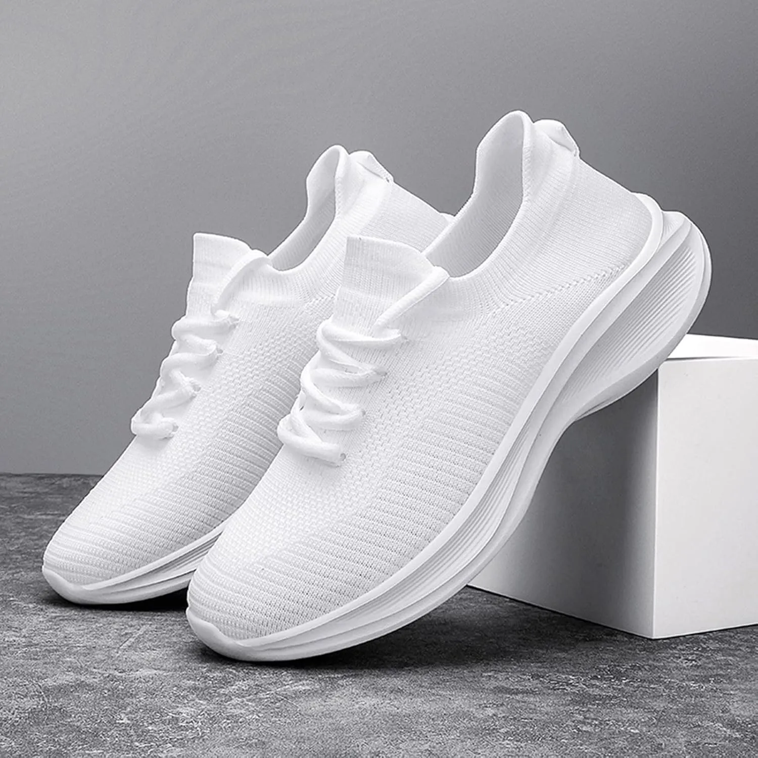 Arch Support Platform Sneakers for Women Lightweight Casual Sneakers for Gym Travel Work Versatile Dress Shoe