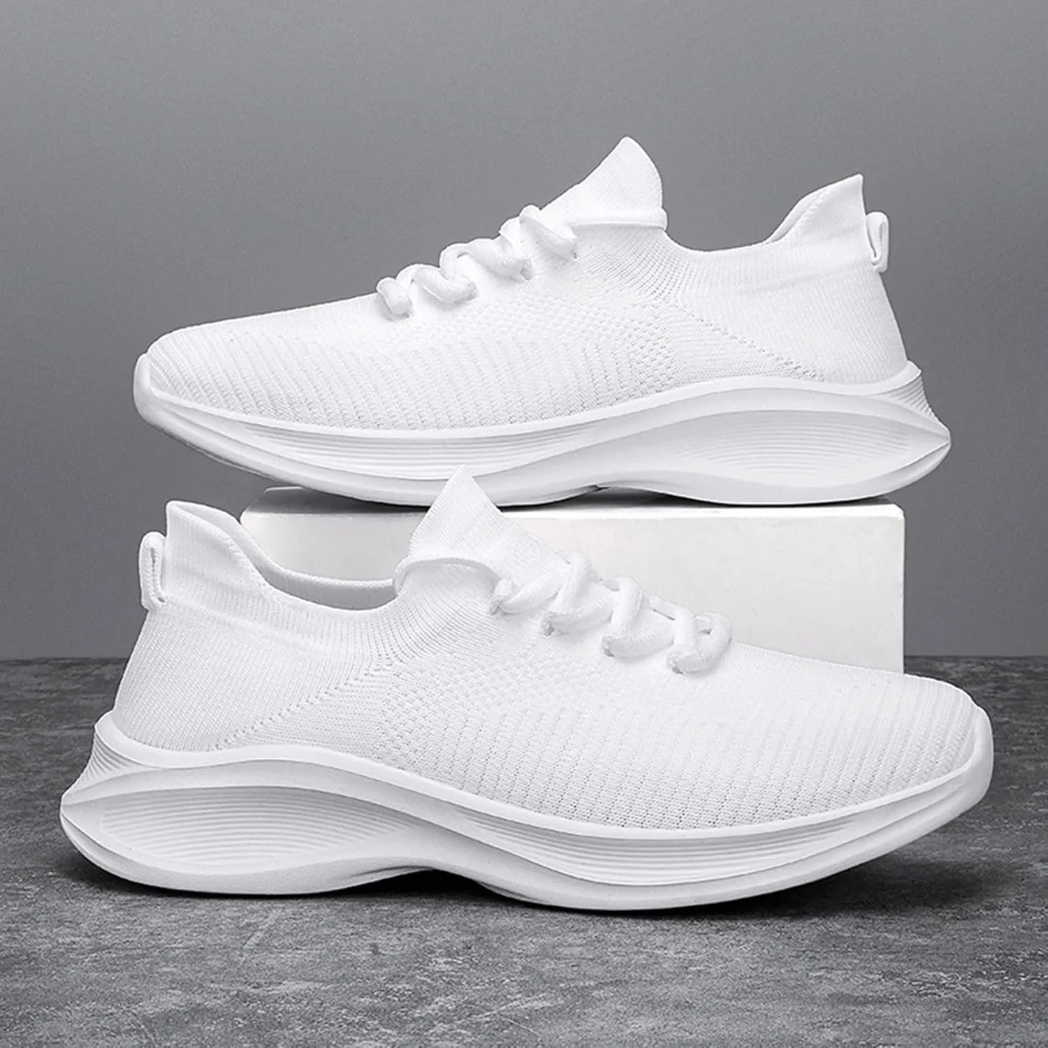 Arch Support Platform Sneakers for Women Lightweight Casual Sneakers for Gym Travel Work Versatile Dress Shoe