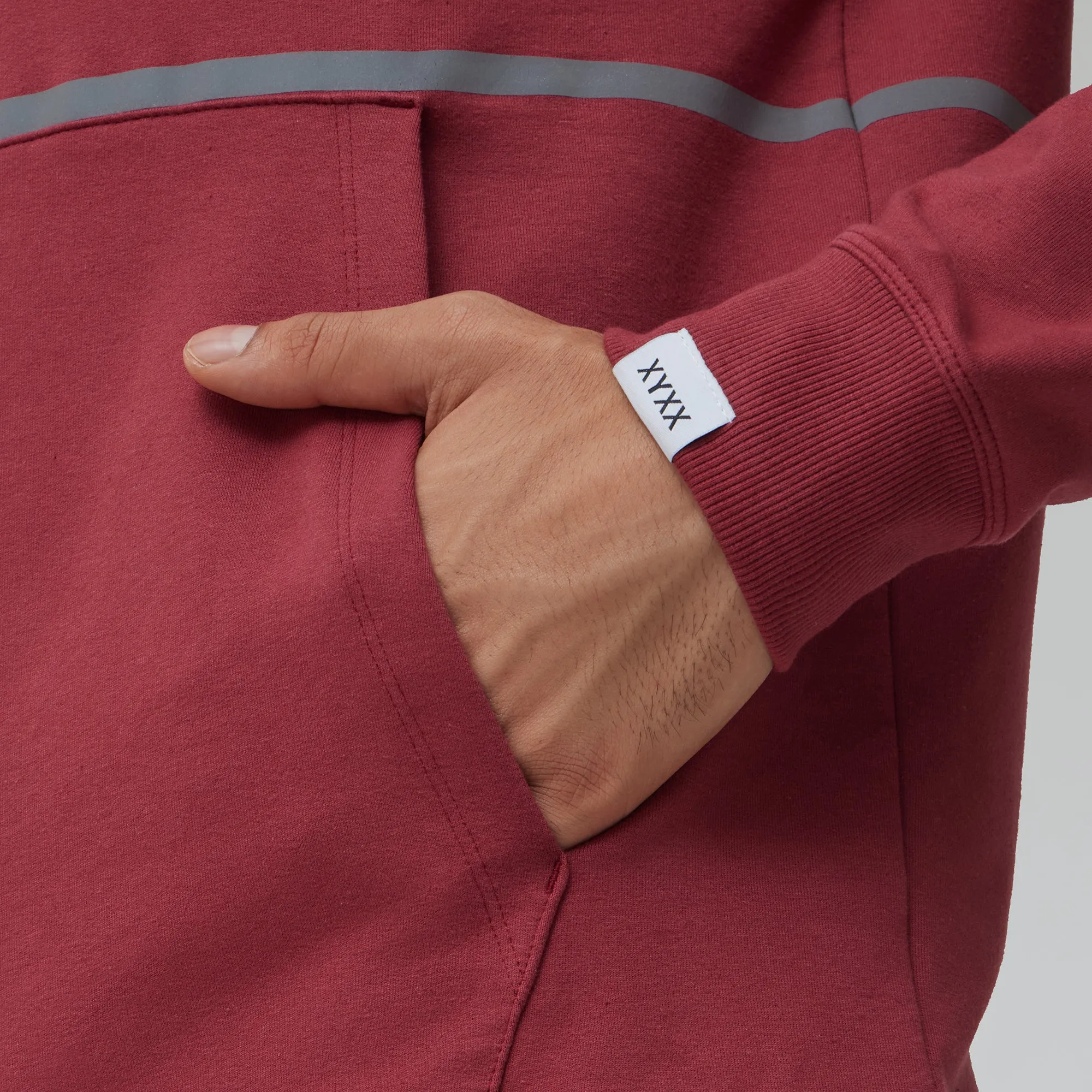 Ascent French Terry Cotton Blend Hoodies Crimson Red