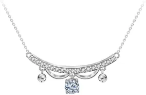 Bell Moissanite Necklaces for Women, 0.5ct D Color VVS1 Round Cut Diamond Necklaces,925 Sterling Silver Pendant Necklaces for Women with Certificate