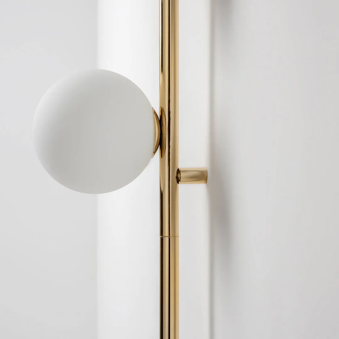 Brass Bar Opal Ball Wall Lamp - Houseof