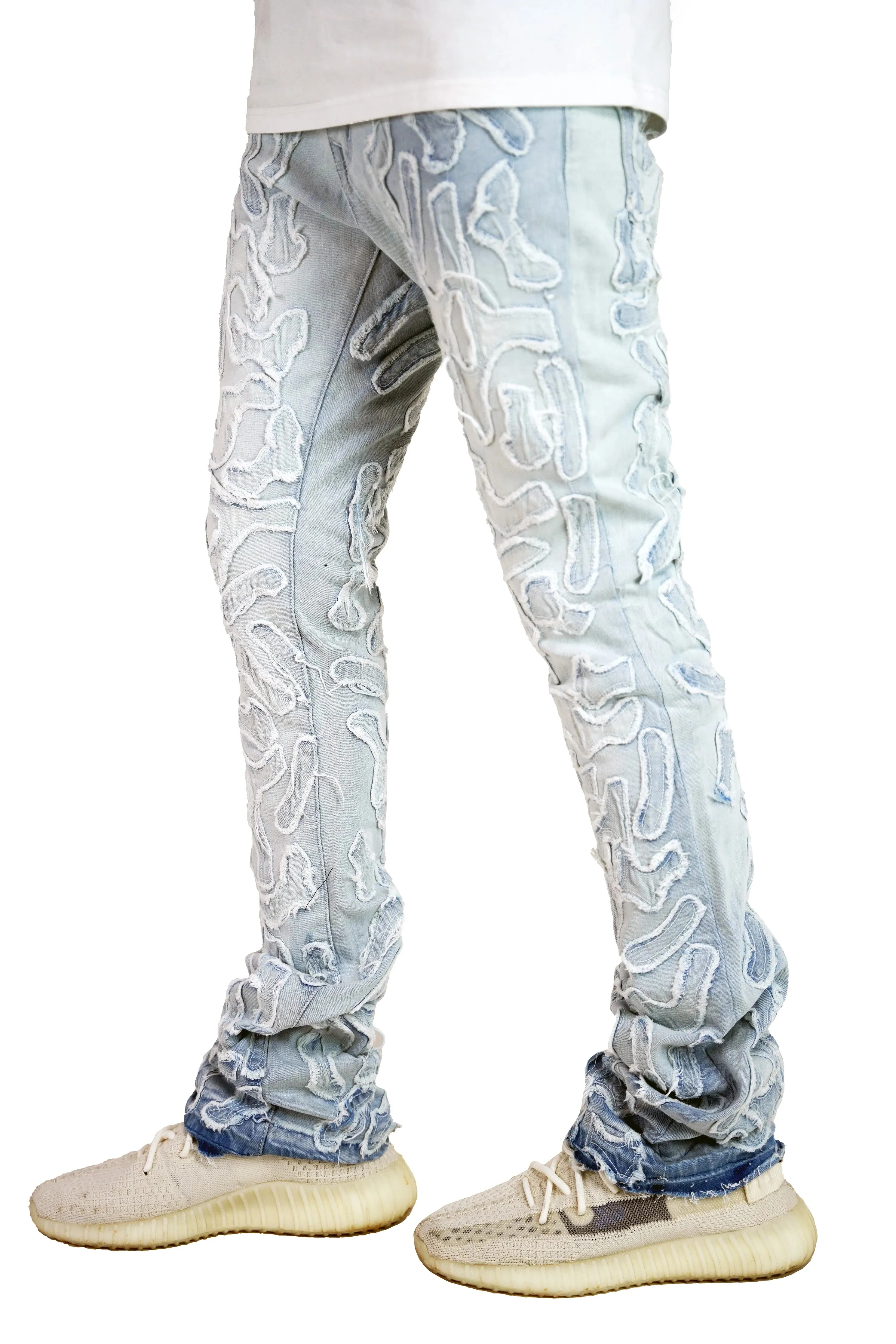 Cactus Stacked Denim Jeans - Light Wash