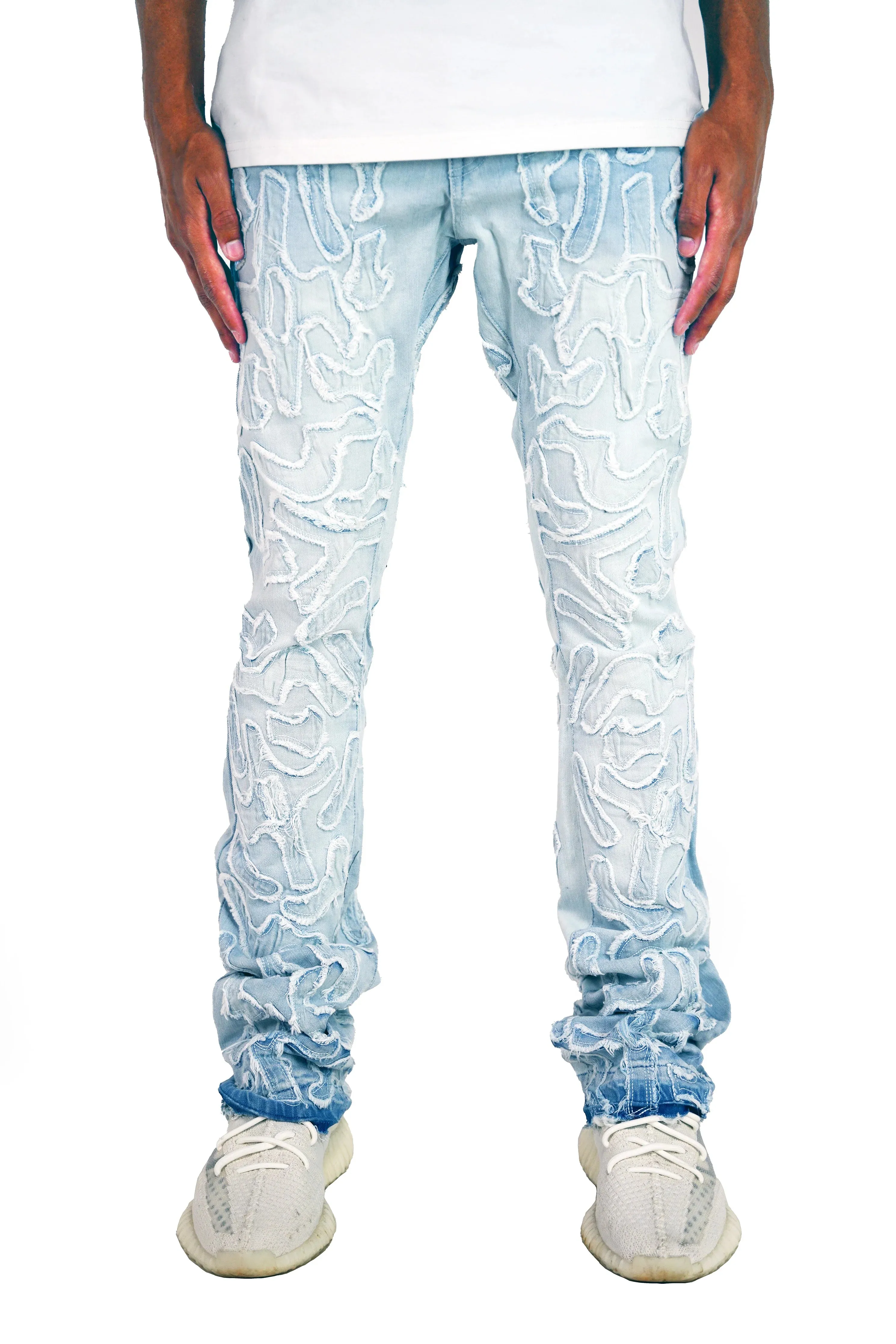 Cactus Stacked Denim Jeans - Light Wash