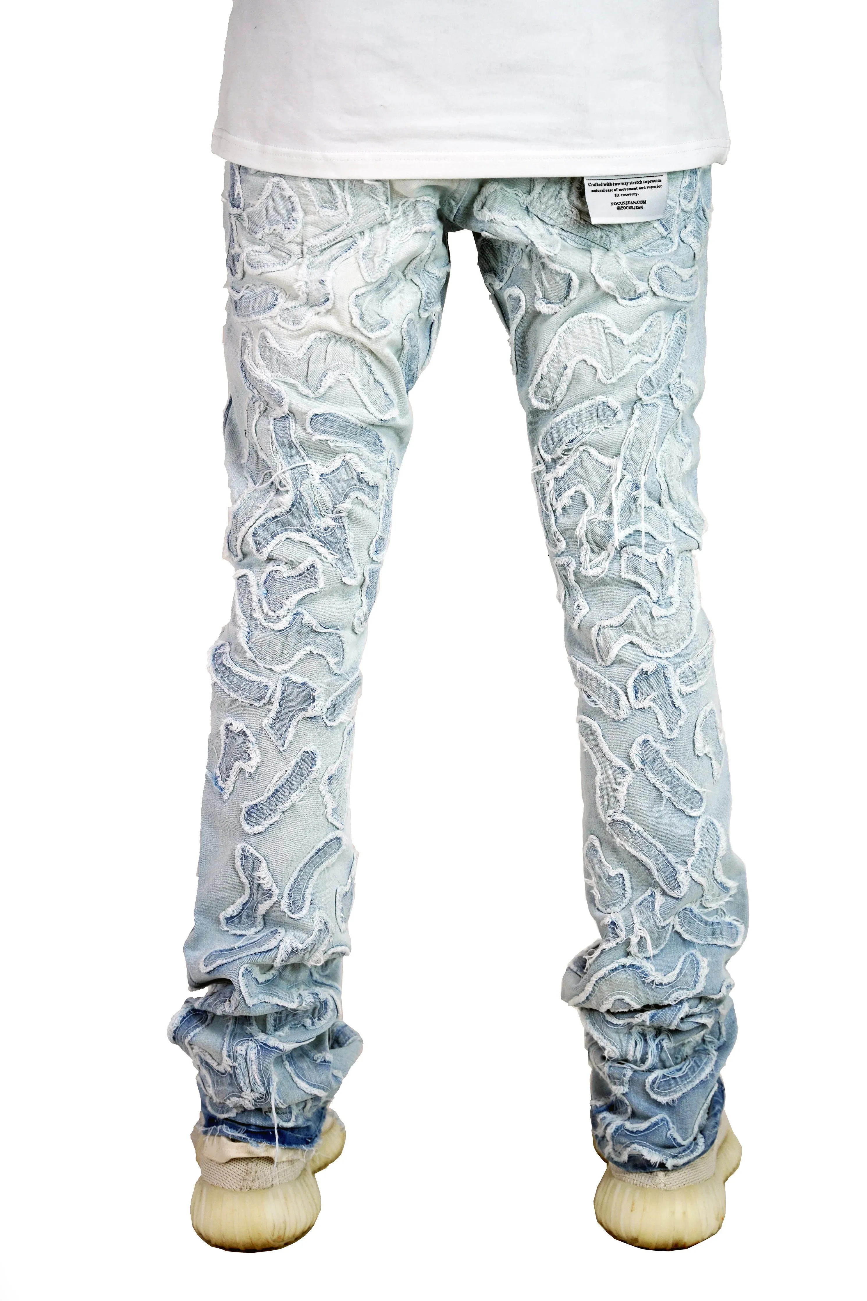 Cactus Stacked Denim Jeans - Light Wash