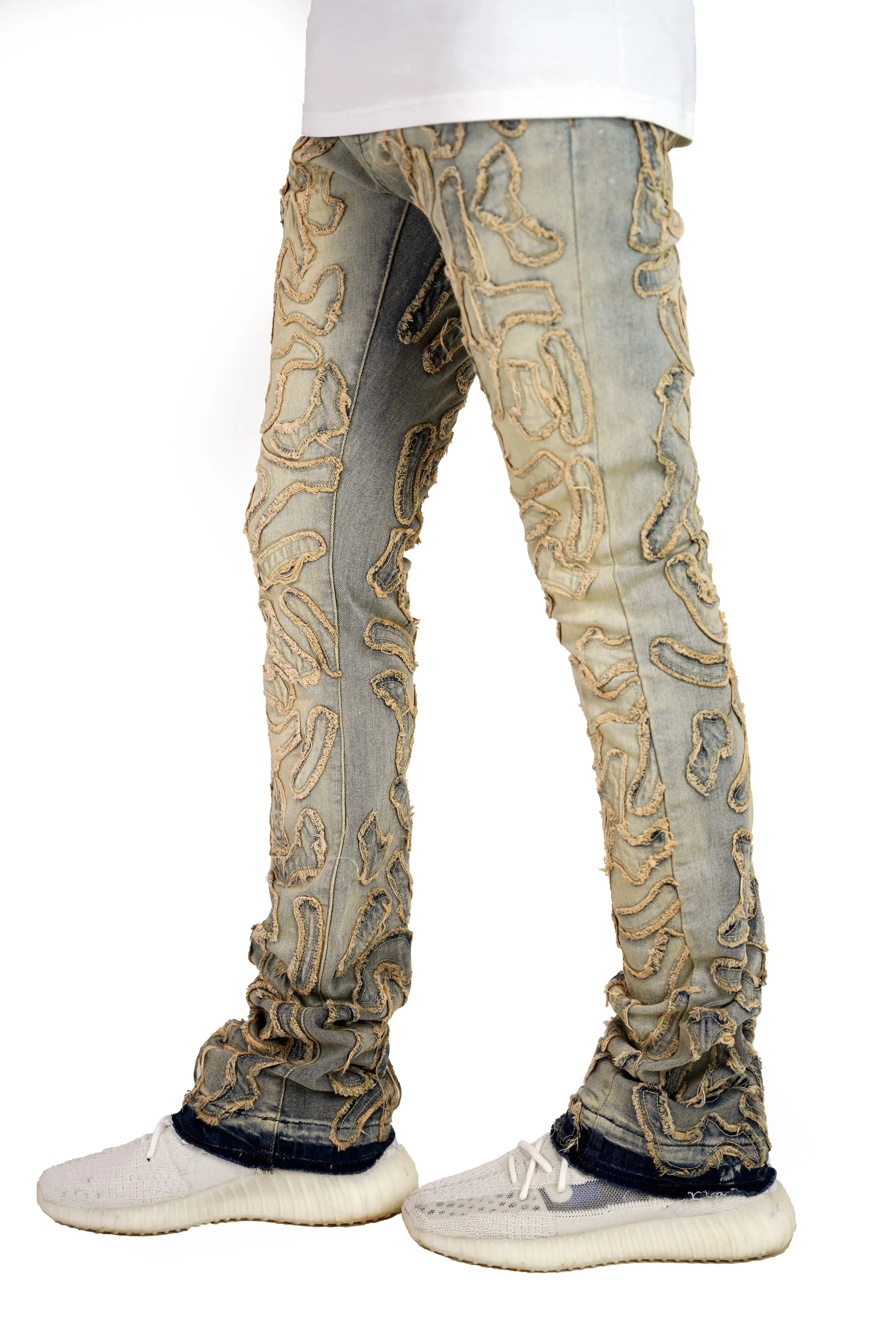 Cactus Stacked Denim Jeans - Vintage