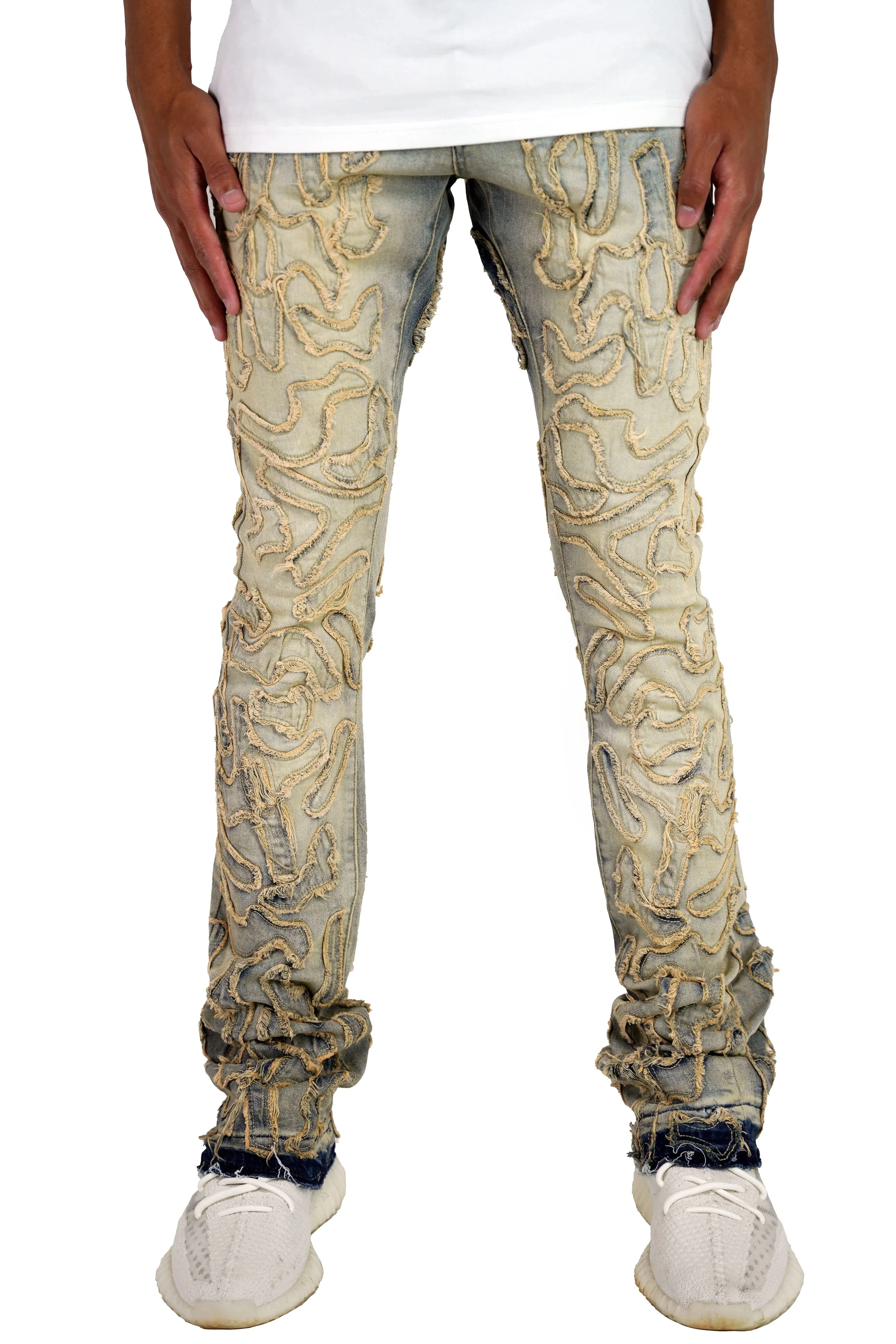 Cactus Stacked Denim Jeans - Vintage