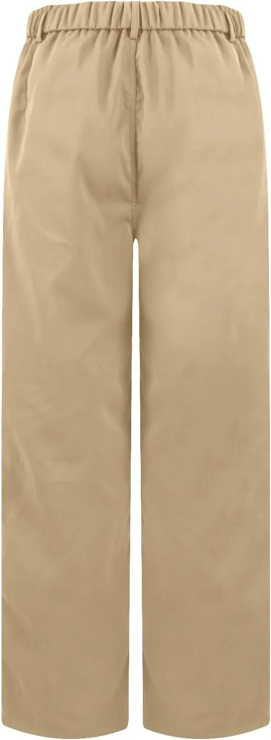 Cargo Pants Women Zip Front Parachute Pants Baggy Wide Leg Pant with Pocket Y2K Straight Leg Chinos Pant