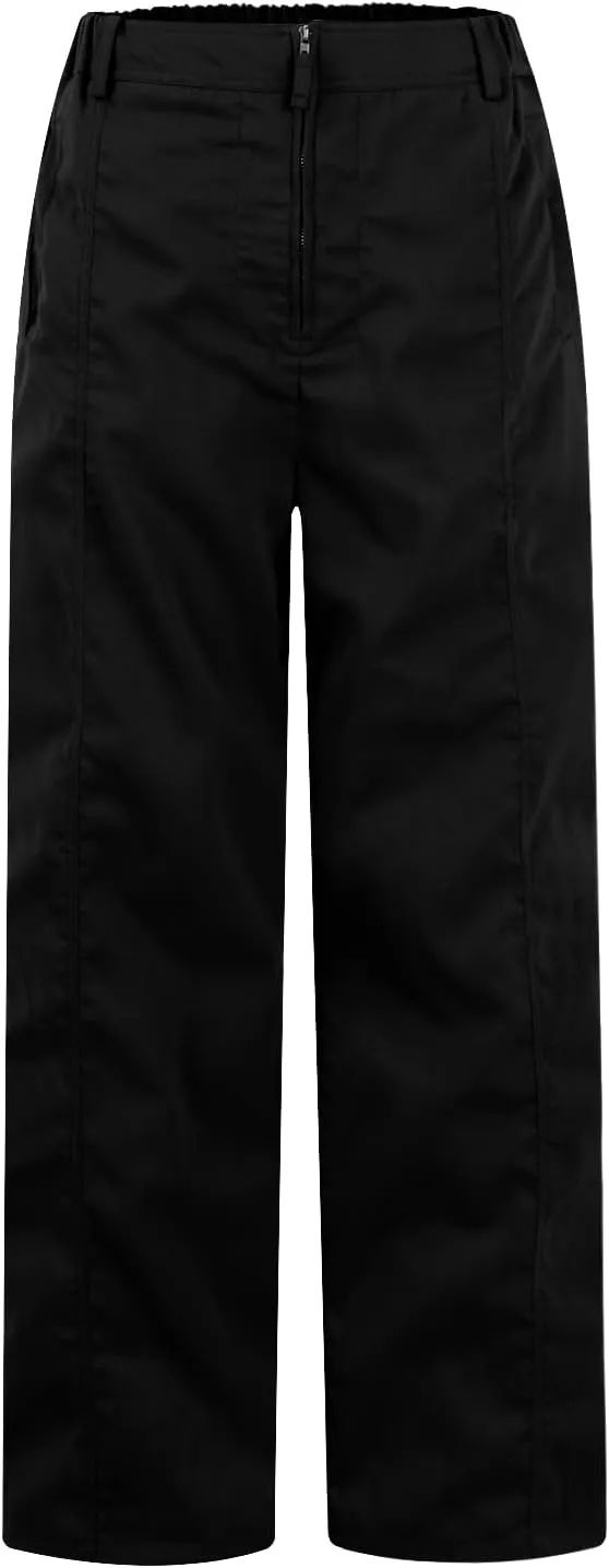 Cargo Pants Women Zip Front Parachute Pants Baggy Wide Leg Pant with Pocket Y2K Straight Leg Chinos Pant