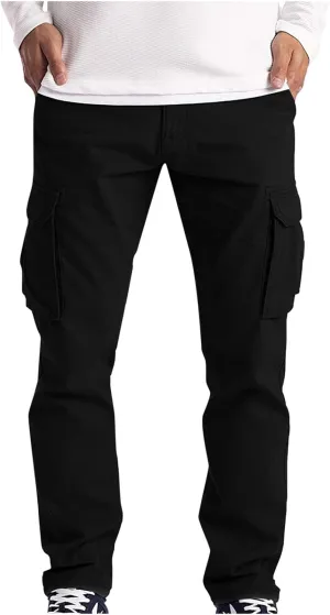 Cargo Work Pant Men Breathable Casual Pull-On Pants Athletic Sweatpants Loose Fit Joggers Bottoms Pant