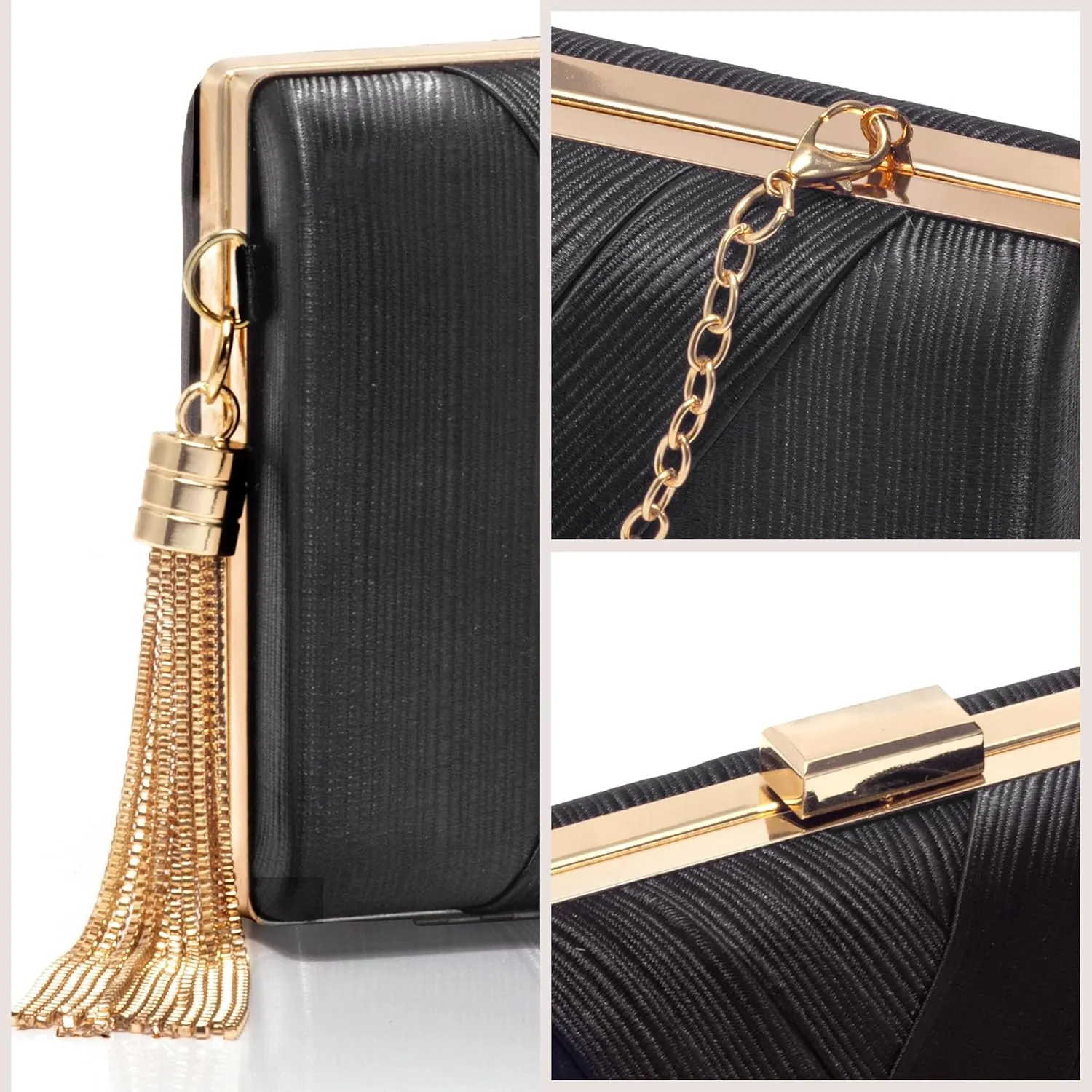 CARIEDO Women's Evening Handbag Clutch Bridal Purse for Wedding Prom Night Out Party