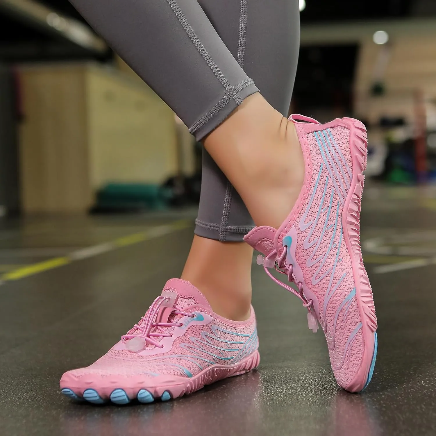 Casual Barefoot Shoes Women Quick Dry Beach Shoes for Walking, Running, Hiking, Yoga Exercise Grounded Footwear Wide Toe Box Low Top Sneakers Breathable Water Socks Lightweight Footwear Summer Shoe