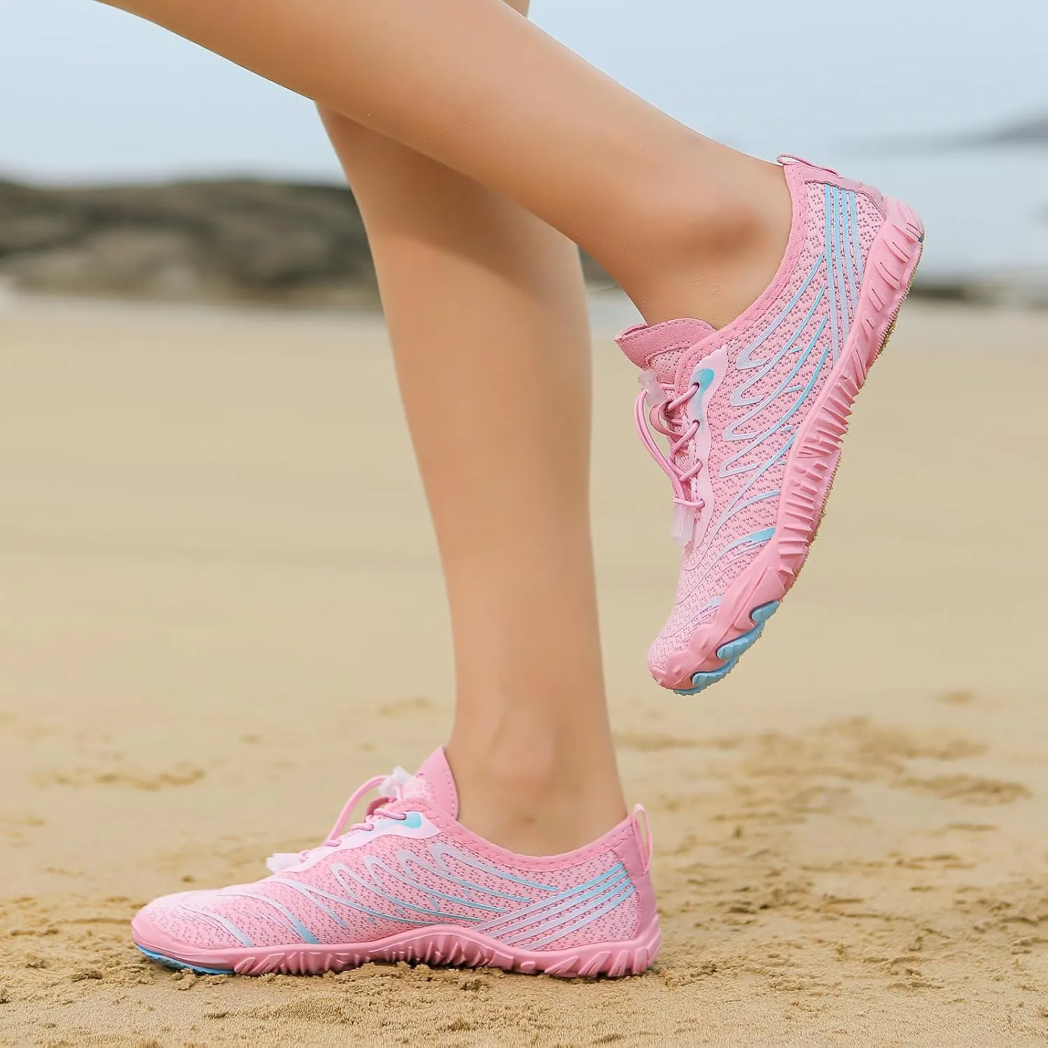 Casual Barefoot Shoes Women Quick Dry Beach Shoes for Walking, Running, Hiking, Yoga Exercise Grounded Footwear Wide Toe Box Low Top Sneakers Breathable Water Socks Lightweight Footwear Summer Shoe