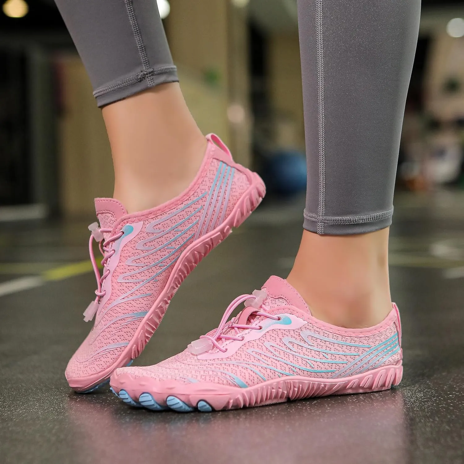 Casual Barefoot Shoes Women Quick Dry Beach Shoes for Walking, Running, Hiking, Yoga Exercise Grounded Footwear Wide Toe Box Low Top Sneakers Breathable Water Socks Lightweight Footwear Summer Shoe