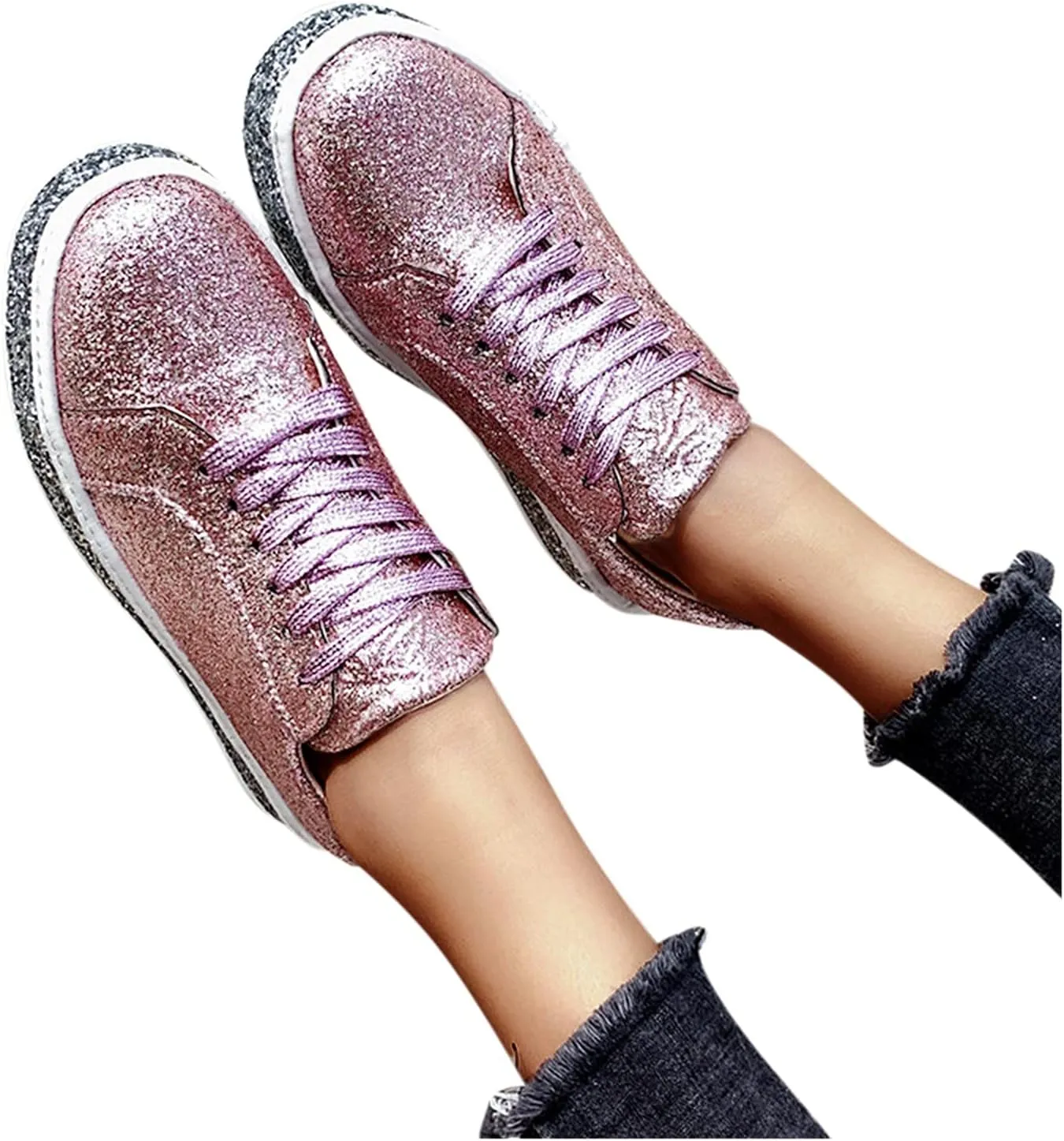 Chunky Sneakers for Women White Non Slip Shoes for Women Nurse Womens Casual Shoes Size 11 1/2 Walking Sneakers for Women with Arch Support and Comfort Zapatos Antideslizantes para Mujer De Hule