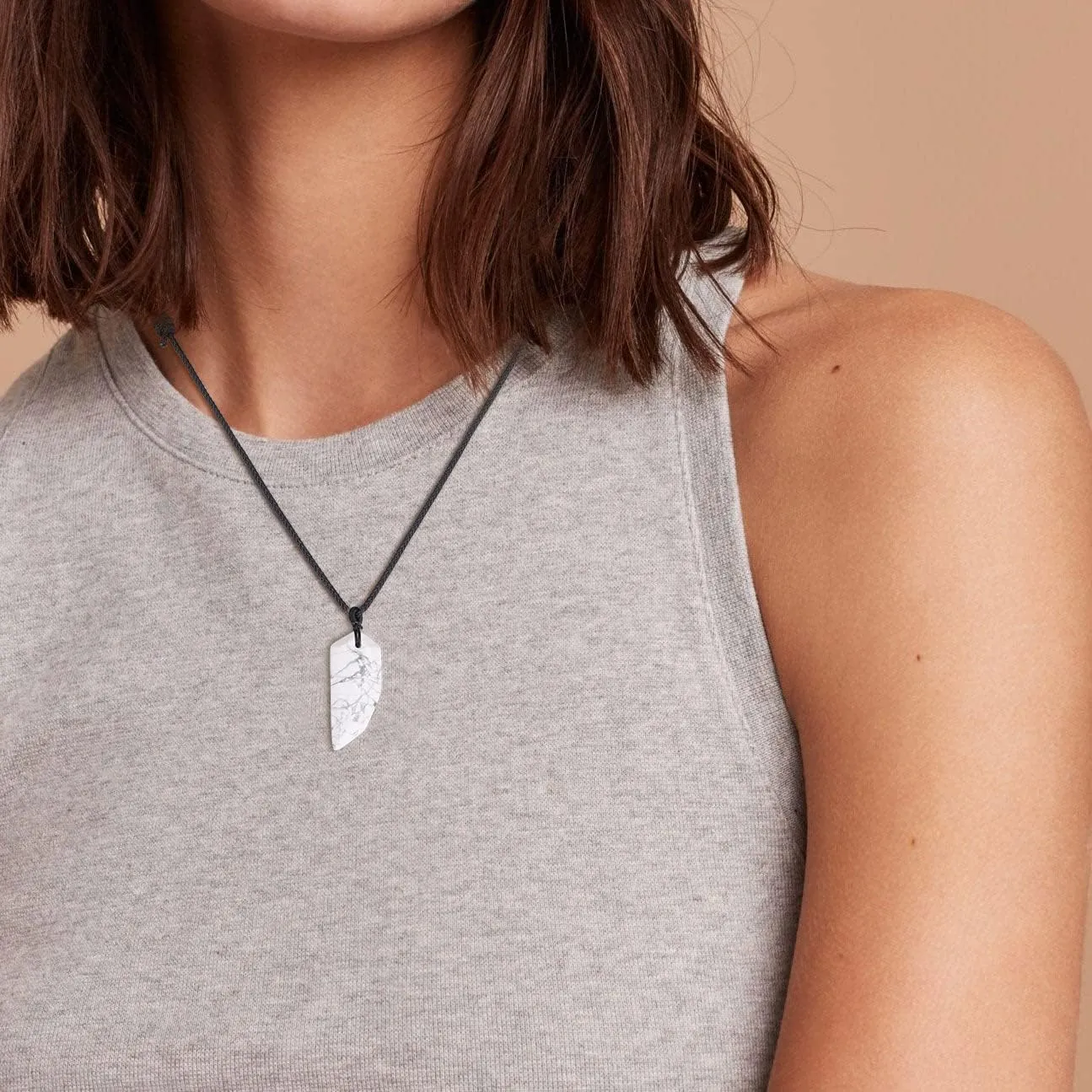 COAI Wolf Wooth Stone Matching Couples Necklaces, Crystal Necklaces for Couples