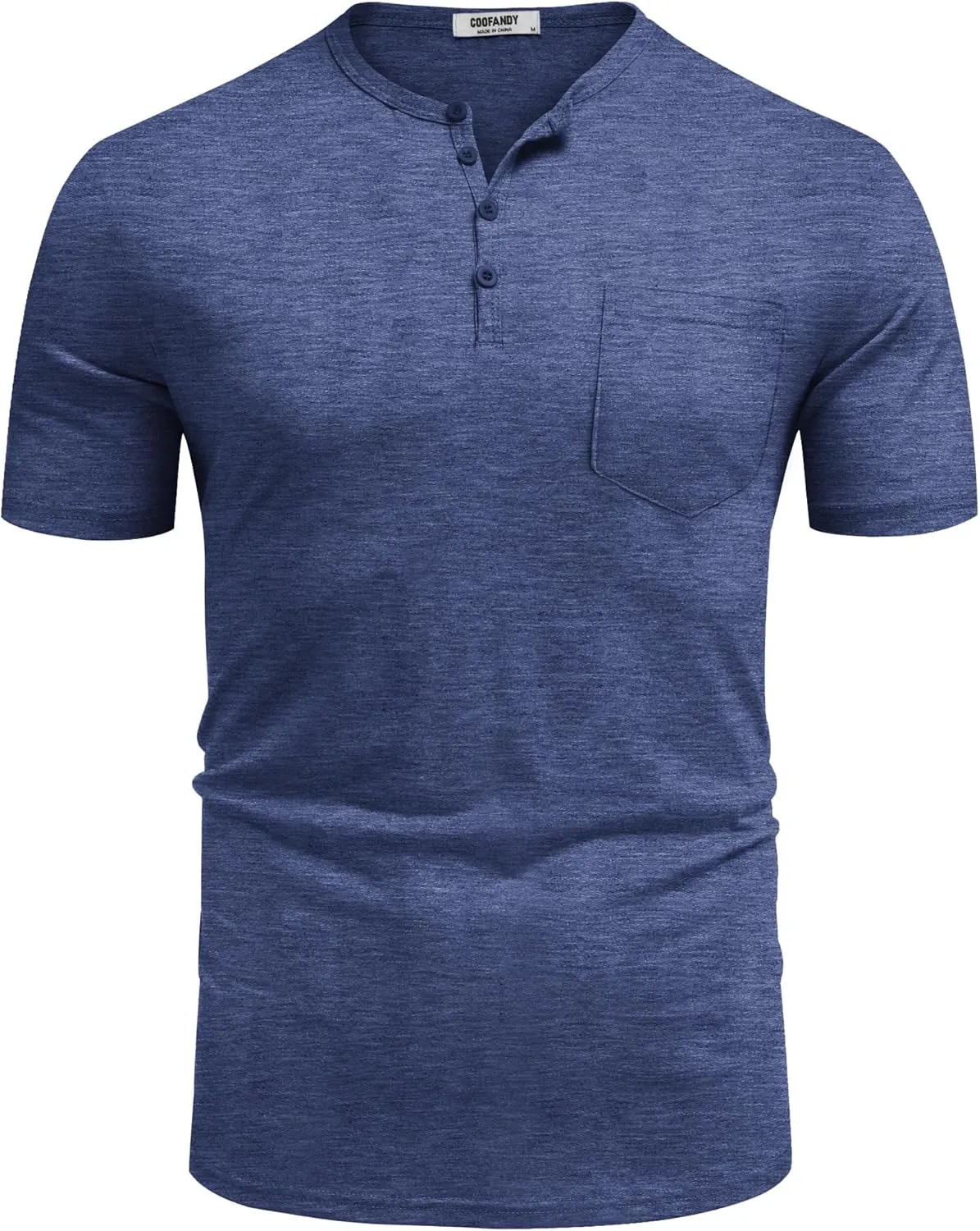 COOFANDY Mens Henley Shirts Short Sleeve Casual T Shirt Plain Slim Fit Henley Stylish Summer Tee Shirts with Pocket