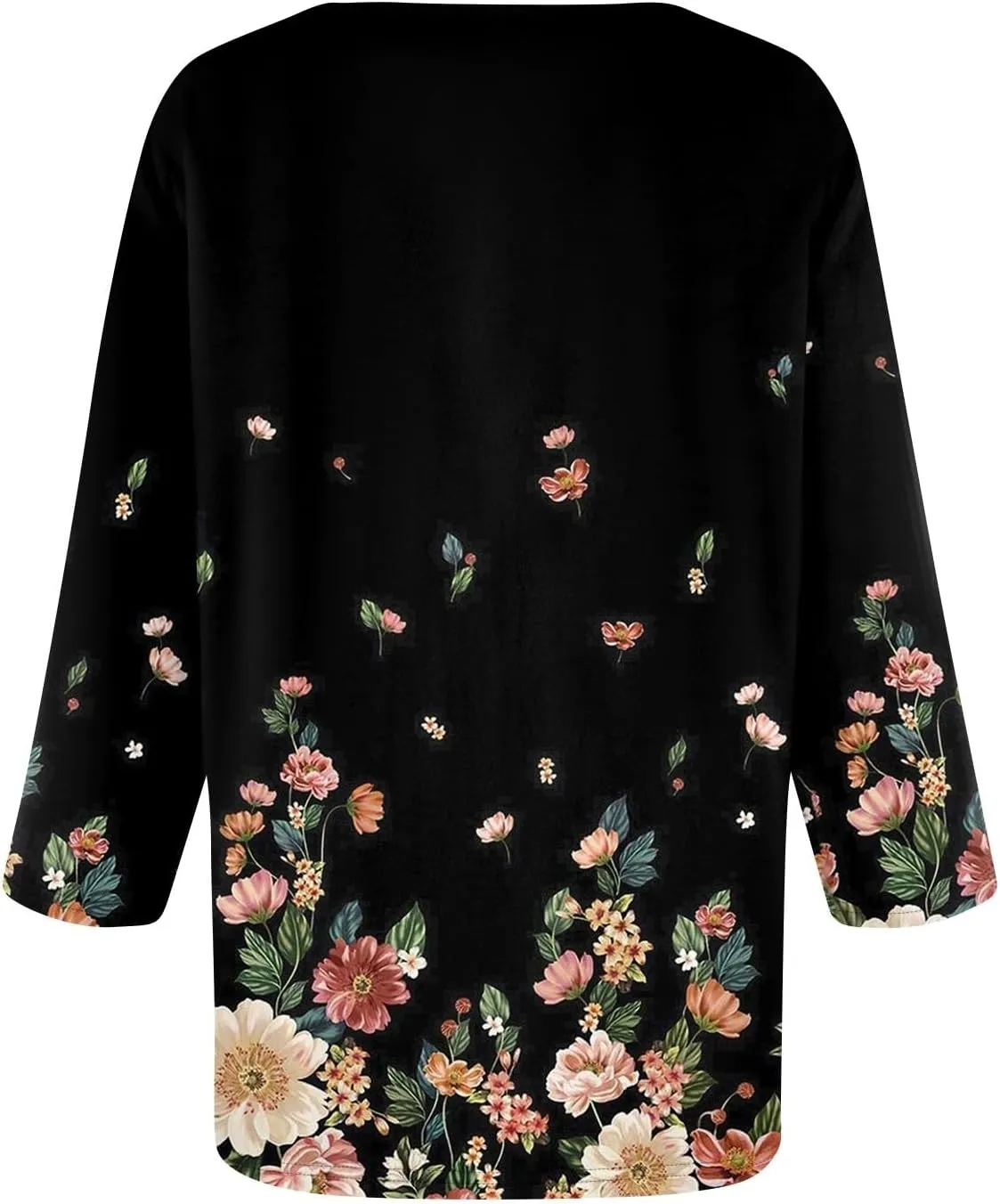COTECRAM 3/4 Length Sleeve Womens Tops V Neck Dressy Casual Tunic Tops Spring Summer Loose Fit Blouse Shirts 2025