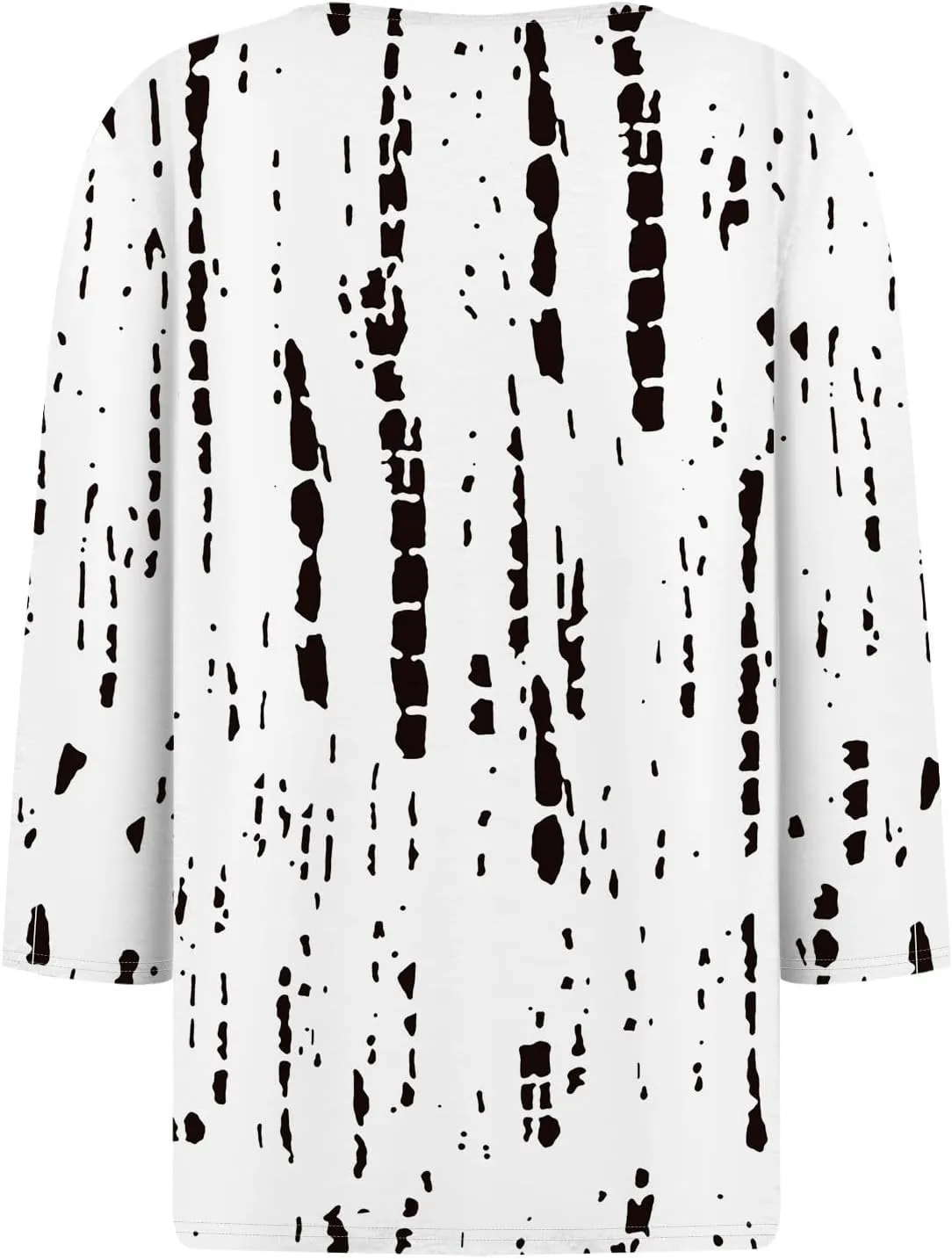 COTECRAM Tops for Women 2024 Summer Casual 3/4 Length Sleeve Button V Neck T Shirts Boho Floral Graphic Tees Loose Tunics
