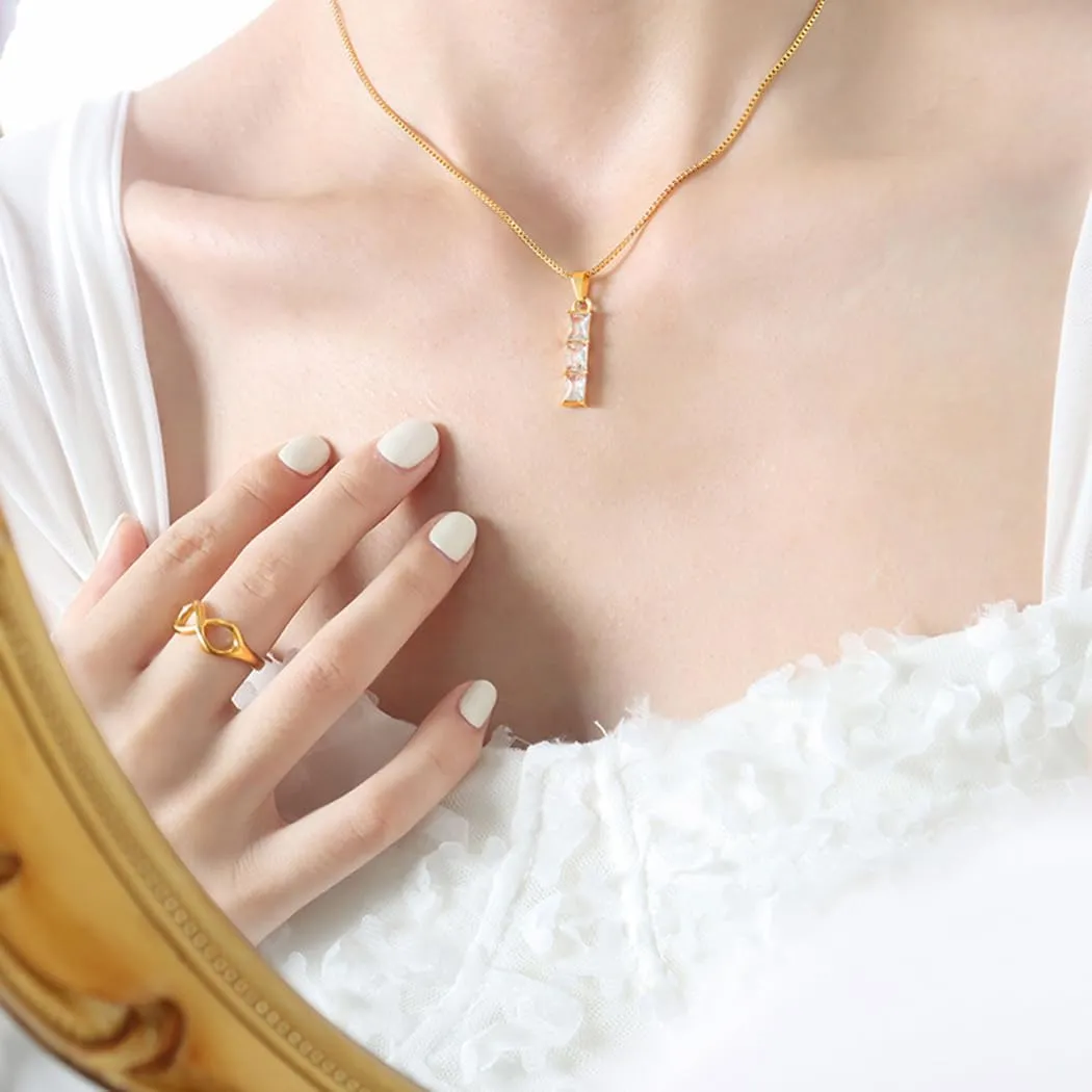 Dainty Snake Chain Bar Pendant Layered Necklaces for Women Gold Crystal Choker Necklaces