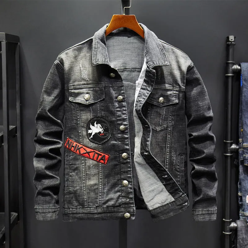 Denim Jackets - Solid Color Denim Jacket Series Fashion Denim Jacket Fleece Denim Jacket