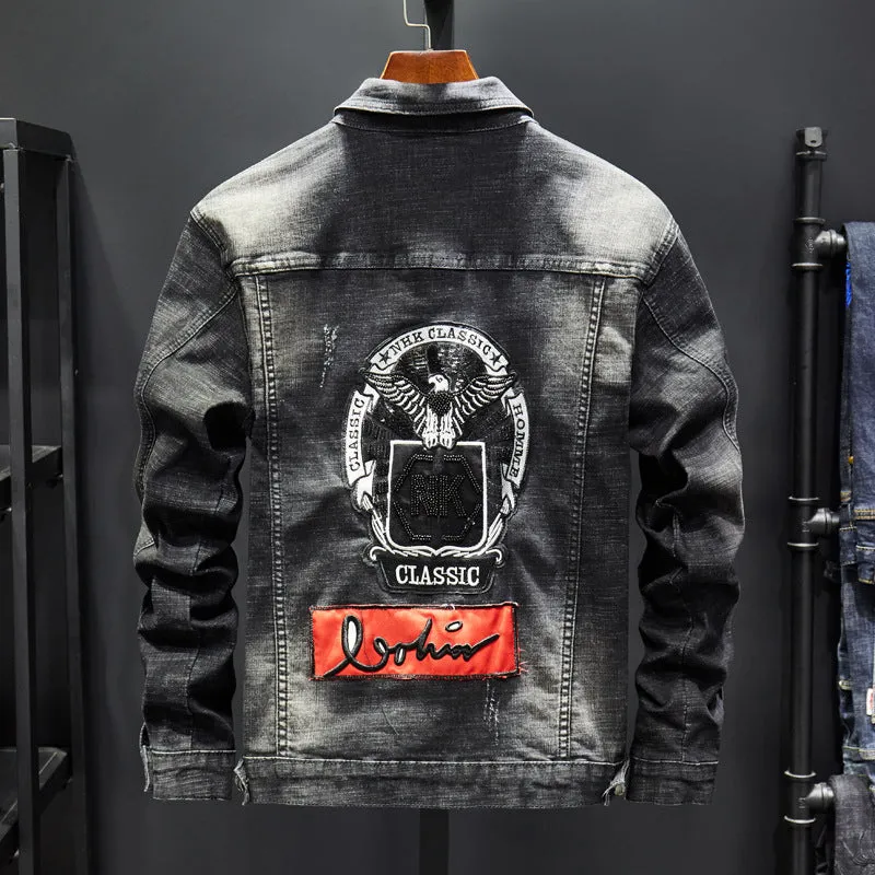 Denim Jackets - Solid Color Denim Jacket Series Fashion Denim Jacket Fleece Denim Jacket
