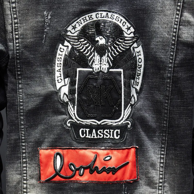 Denim Jackets - Solid Color Denim Jacket Series Fashion Denim Jacket Fleece Denim Jacket