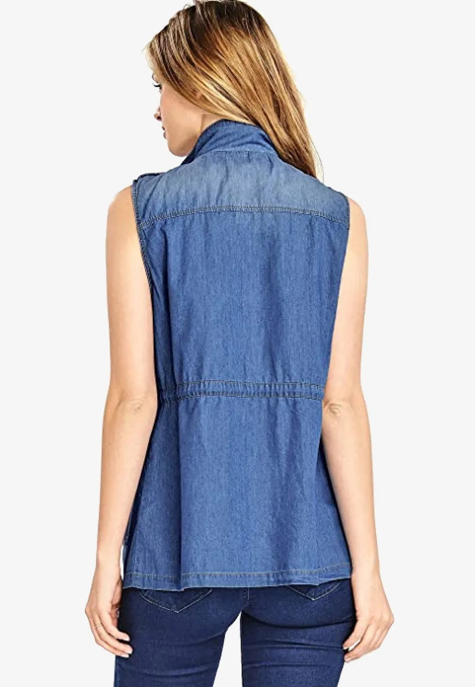 Denim Label Safari Cargo Vest