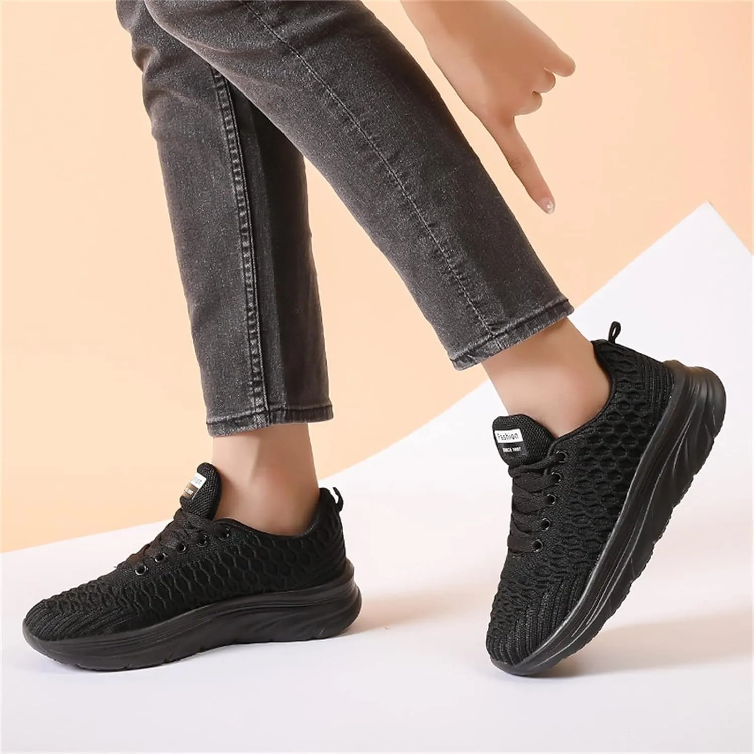 Dheva-C Women's Comfort Slip On Shoes Fashion Orthopedic Sneakers Walking Runing Flat Heel Sneakers Lace Up Shoes Non-Slip Walking Shoes White Athletic Platform Sneakers
