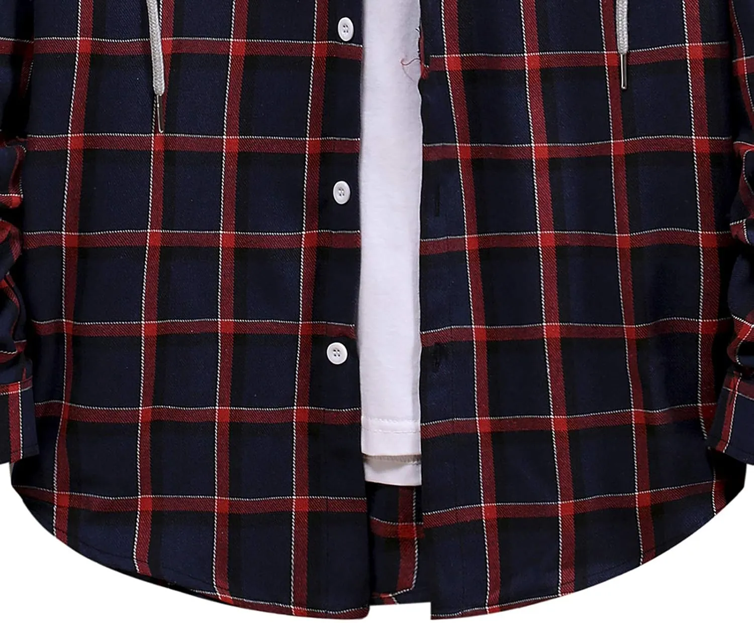 DuDubaby Men's Fashion Hoodies & Sweatshirts Fashion Hooded And Plaid Long Sleeve Shirt Jacket Coat
