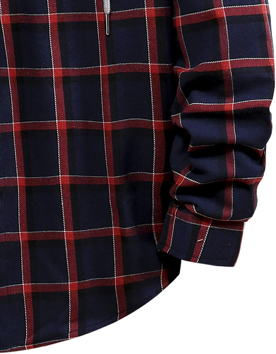 DuDubaby Men's Fashion Hoodies & Sweatshirts Fashion Hooded And Plaid Long Sleeve Shirt Jacket Coat