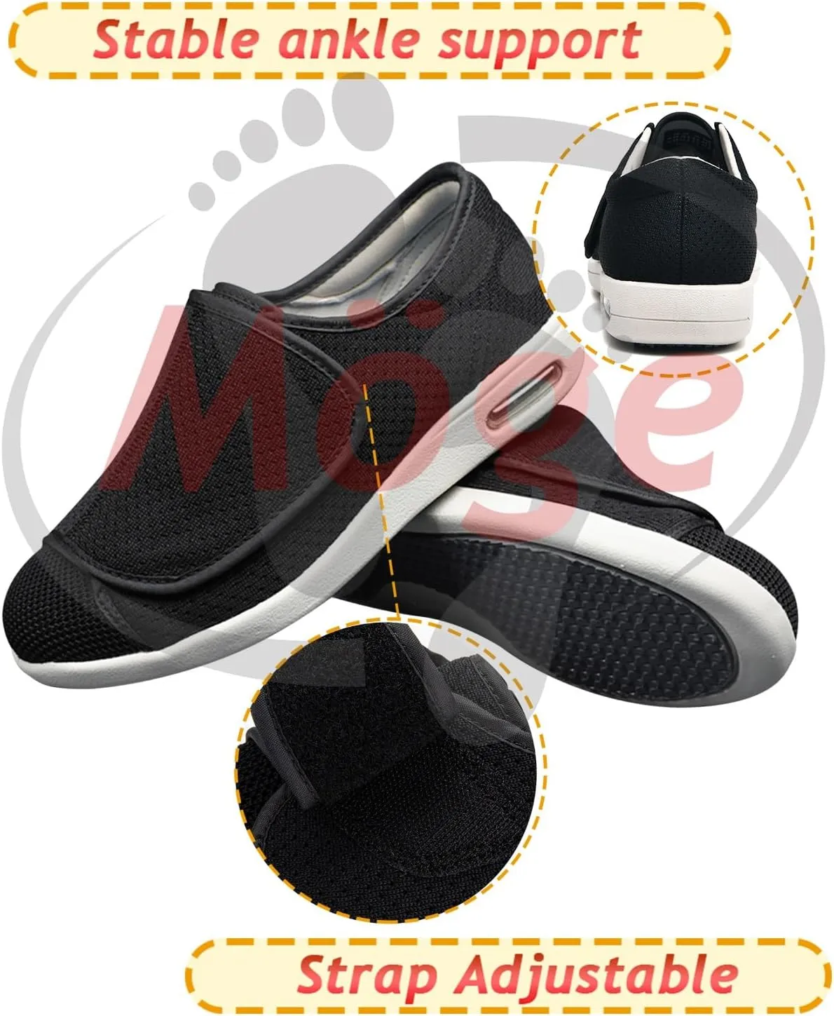 Extra Extra Wide Mens Trainers Mens Extra Wide Fit Trainers Comfortable Walking Shoes Breathable Running Sneakers for Plantar Fasciitis Flat Feet