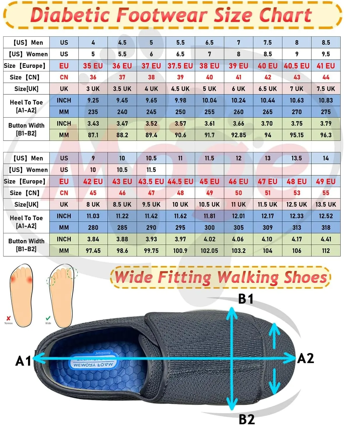 Extra Extra Wide Mens Trainers Mens Extra Wide Fit Trainers Comfortable Walking Shoes Breathable Running Sneakers for Plantar Fasciitis Flat Feet