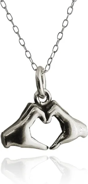FashionJunkie4Life Love Pendant Necklaces with 18" Chain | Sterling Silver Heart Necklaces for Women