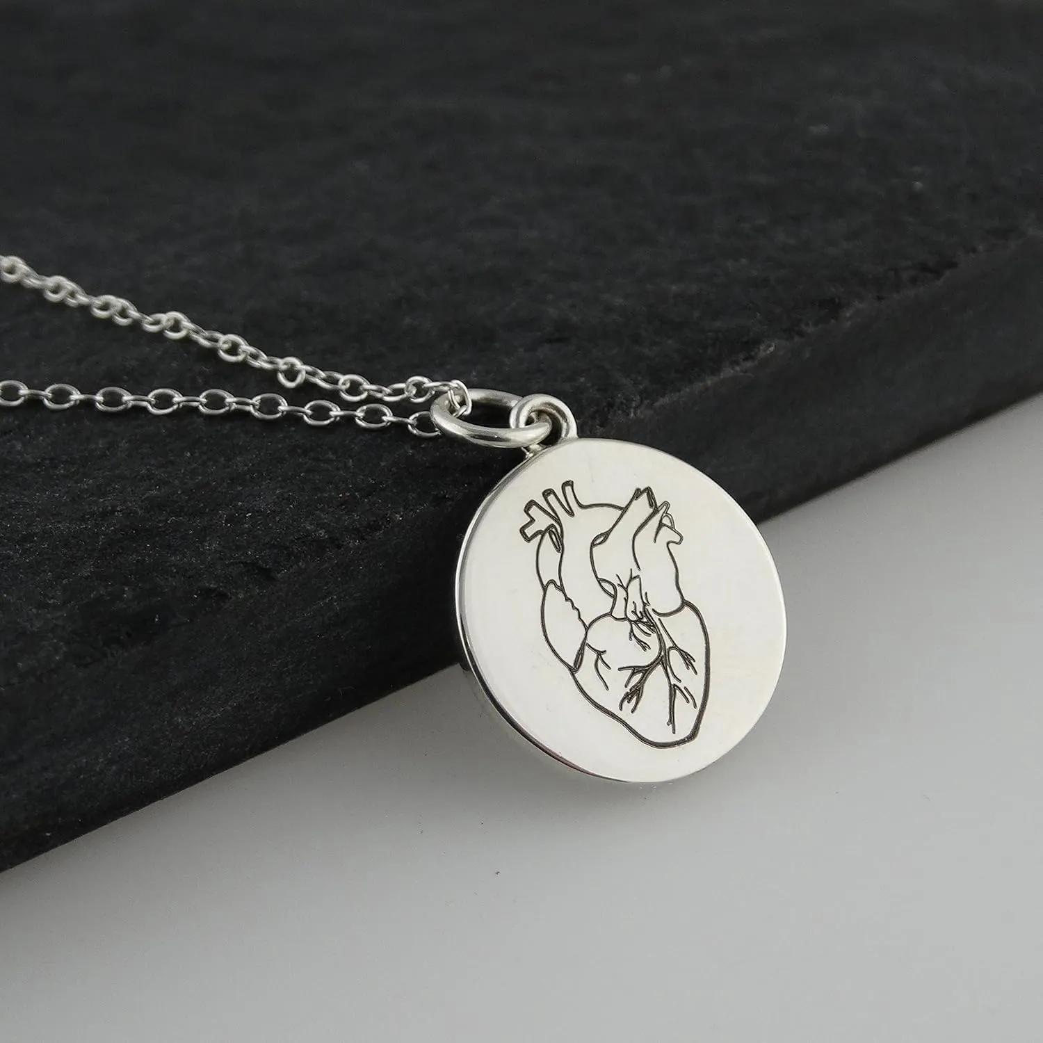 FashionJunkie4Life Love Pendant Necklaces with 18" Chain | Sterling Silver Heart Necklaces for Women