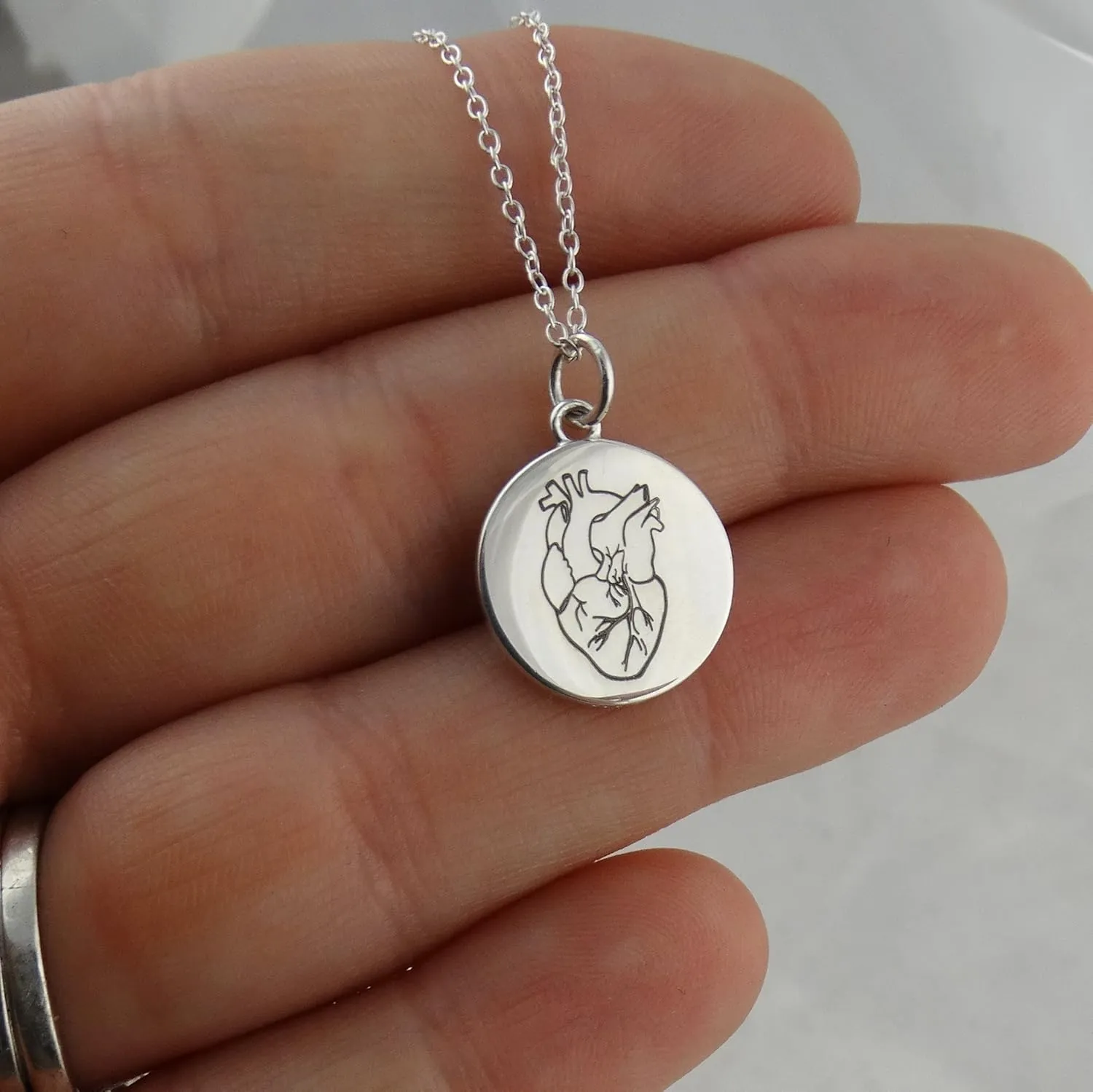 FashionJunkie4Life Love Pendant Necklaces with 18" Chain | Sterling Silver Heart Necklaces for Women