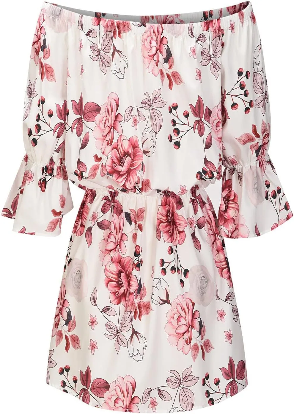 Floral Boho Mini Dresses for Women Sexy Off Shoulder Ruffle Short Dress 2025 Summer Corset Beach Sundresses
