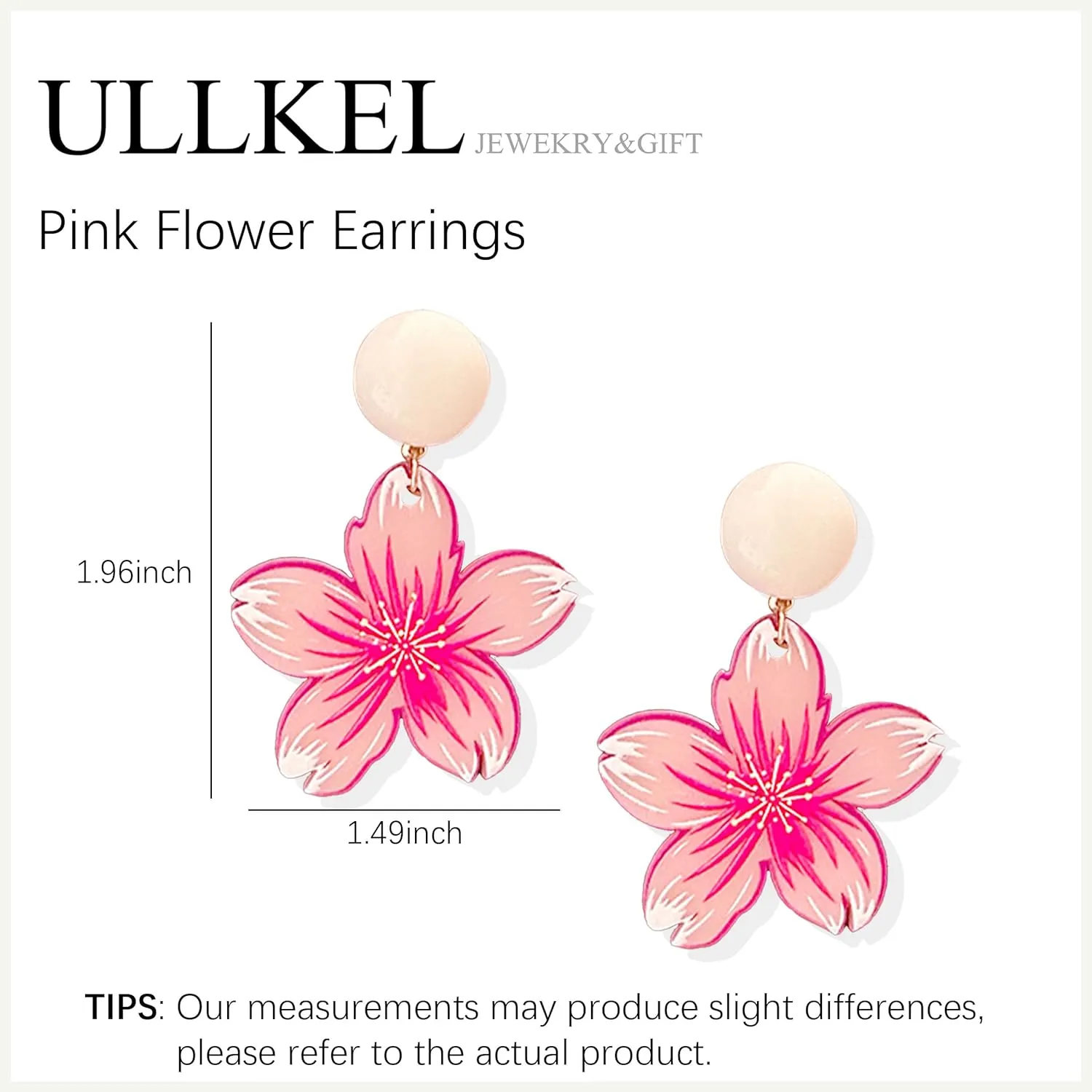 Flower Earrings for Women Spring Summer Trendy Dangle Drop Earrings Fun Floral Design, Lightweight Flower Ear Jewelry Gifts