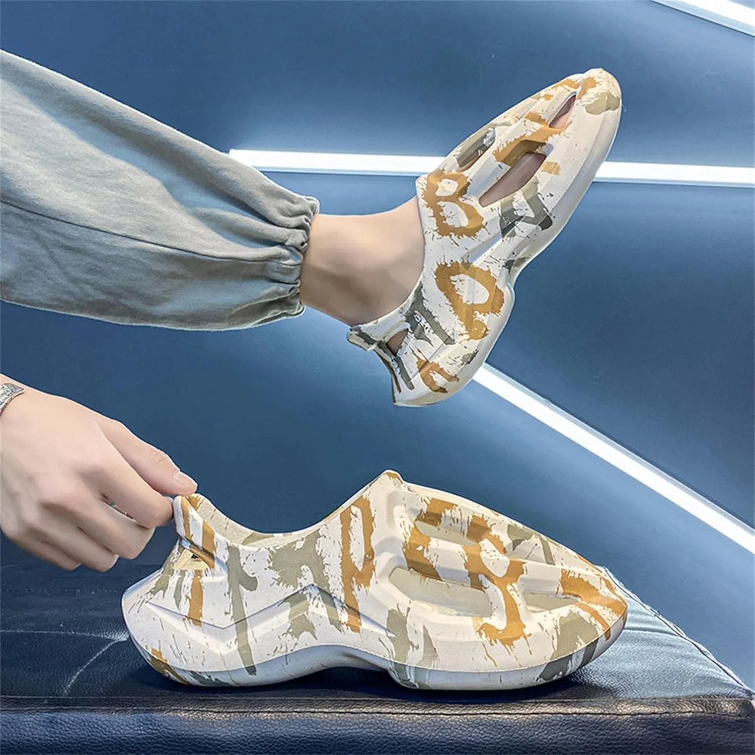 Foam Runner Sneakers, Women's & Men's Pillow Lightweight Cloud Shoes - Non-Slip, Breathable, Soft Fashion Sandals
