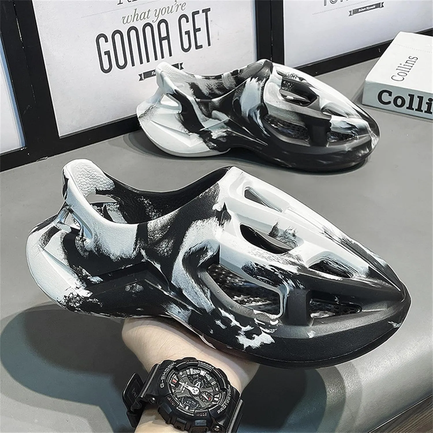 Foam Runner Sneakers, Women's & Men's Pillow Lightweight Cloud Shoes - Non-Slip, Breathable, Soft Fashion Sandals
