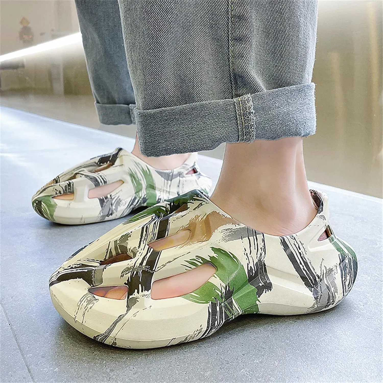 Foam Runner Sneakers, Women's & Men's Pillow Lightweight Cloud Shoes - Non-Slip, Breathable, Soft Fashion Sandals