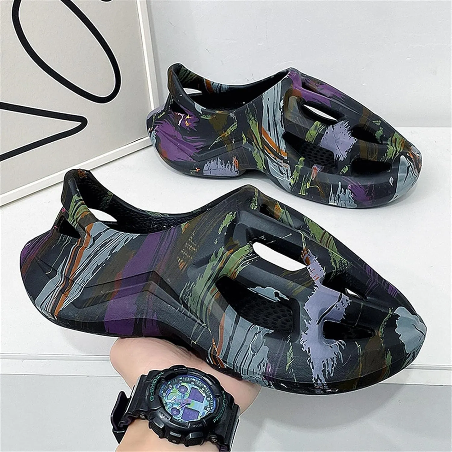 Foam Runner Sneakers, Women's & Men's Pillow Lightweight Cloud Shoes - Non-Slip, Breathable, Soft Fashion Sandals
